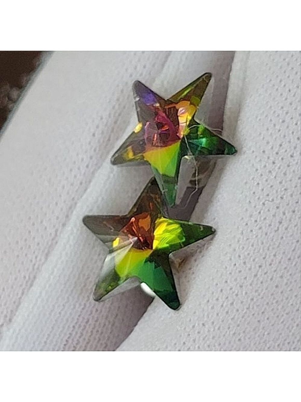 Vitrail Star Stud Earrings  #0101